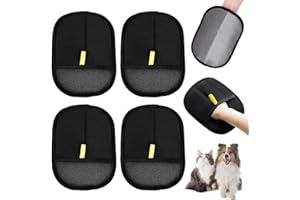 JOAASU 4 Pack Static Removal Gloves Pet Hair, Pet Hair Removal Glove, Double Sided Pets Grooming Glove, Cat GlovesGrooming, Versatile Grooming Gloves for Washing, Deshedding