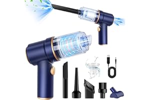 GOUSHY Améliorer Professional Aspirateur Multifonction 9000PA, Aspirateur à Main sans Fil, Anti-poussière et Souffleur d'air,Aspirateur de Voiture portatif Humide et Sec avec Plusieurs Embouts