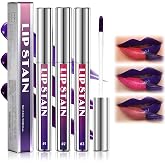 3 Piezas Peel Off Lip Tint De Larga Duración,Lipliner Waterproof,Peel off Matte Finish Labial Mancha,Labios Retráctil de larg