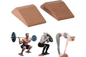 JINSIHOU Wadendehner im 2er Set, Rutschfest Kork Wadenstrecker Kniekeil Beinstrecker YOGA Blöcke Fußstütze Knieretter für Dehnen Muskeln und Faszien, Slant Board Mobilisationskeil für Kniebeugen und Kreuzheben