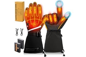 BIAOQINBO 20000mAh Guanti Riscaldati per Uomini e Donne, 7.4V Riscaldamento Rapido Guanti Riscaldati Ricaricabili, 3 Temperature, Touch Screen, Impermeabile, Antiscivolo, Adatto per il Lavoro All'aperto Inverno