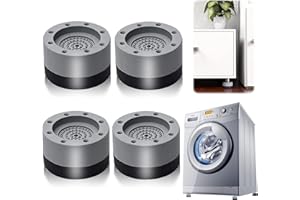 JIASHA Waschmaschine Fußpolster, 4 Stück Schwingungsdämpfer Waschmaschine Füße Pad Anti Rutsch Vibration Dämpfer Pads Gummi Fußpolster, für Rutschfeste Und GeräUschreduzierende (grau 3.5cm)