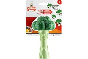 Nylabone, Extremely Strong Chew, New Broccoli Chew Toy, Juguete masticable Duradero con Sabor a Bacon y Queso, Grande, para Perros de hasta 23 kg