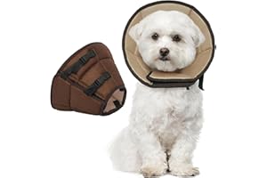 Kuoser Dog Cone Collar After Surgery, Pet Protective Neck Cone for Small Medium Large Dogs Cats, Soft & Breathable Dog Recovery Collar Adjustable Puppy Quick Healing Elizabeth Collar, Anti-Bite/Lick