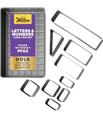 Set De Moule à Gâteau Chiffres Et Lettres - 10 Inserts Réglables En Aluminium Antiadhésif - 6