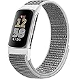 Runostrich Sport Loop Nylon Watch Straps - Compatible with Fitbit Charge 6/5, Adjustable Breathable Replacement Soft Nylon Loop Wristband for Women & Men
