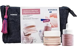 KORRES Apothecary Wild Rose błyszczący cera – Expert Duo zestaw promocyjny składający się z kremu na dzień 40 ml i 2-fazowego wzmacniacza 15 ml dla delikatnego blasku i równomiernego wyglądu skóry