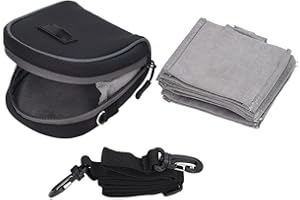 BEUFEE Bolsa De Filtro De Lente De Cámara con Correa para El Hombro, Bolsa De Filtro De Lente Portátil De 8 Ranuras, Bolsa De Filtro De Cámara A Prueba De Polvo para Fotografía