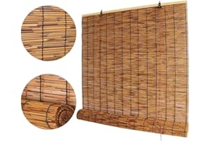 DLLY Rideaux en Roseau Extérieurs, Stores en Bambou, Enrouleur, Utilisés pour Fenêtres, Porches,Jardins,Belvédères, Stores Romains, Imperméables, Isolation Thermique, Respirants,150x200cm/59x78.5in