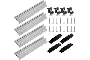 Vothen Supporto pannello solare da 30 cm per 1 pannello solare, supporto per pannello solare, supporto per pannelli solari, supporto per pannelli solari, kit di montaggio, binario solare, accessori,