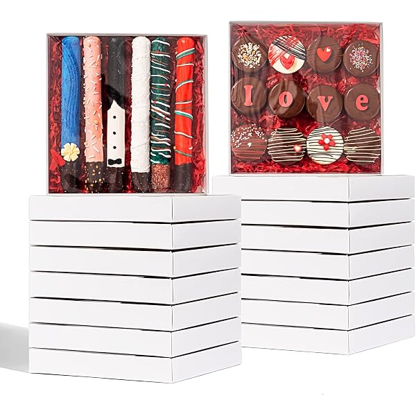 JCXGRVC 15 Pack Bakery Boxes 12x2.2x2 Inches - Clear Treat Boxes For Chocolate Strawberries, Macarons & More - View #8