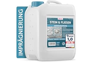PLINTEX® Steinimprägnierung Außen & Innen 5 L für ca 40-60m² - Universelle Fassaden & Stein Imprägnierung für Naturstein, Beton, Granit & Pflasterstein - Stein-Versiegelung
