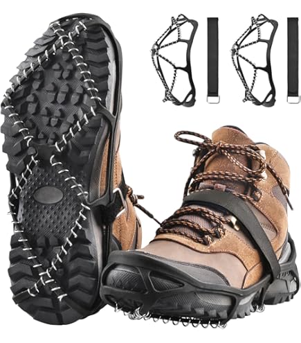 1 Paire de Crampons à Glace 10 Points pour Bottes de
