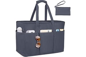 JUYANO Cord Handtasche Damen Große Strandtasche XXL Familie Shopper Tasche mit Reißverschluss, Wasserdicht Vielseitige Badetasche Saunatasche Tote Bag für Pendeln Einkaufen Reisen 45L