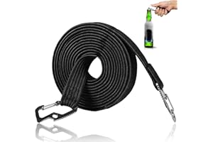 GOLDMIKY ASEOK Cuerda elástica para equipaje, cuerda elástica universal, resistente, con gancho de acero al carbono, apto para bicicletas, coches eléctricos (4 m, negro)