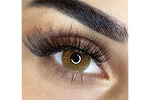 MYSALENS® Lentilles De Contact De Couleur Symphony 3Con Hazel Noisette Naturelle très haute opacité Kit De Rangement Boitier Pince applicateur Offert 12 Mois sans correction