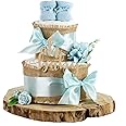 Nappy Cake All Jute for Birth (2-Tier, Blue)