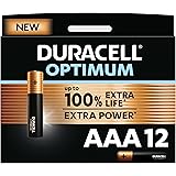 Duracell LR03 Optimum AAA Alkaline Batteries, Pack of 12