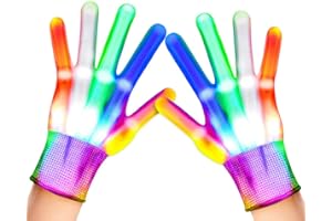 iKidiki Geschenk Junge Mädchen 11 12 13 14 15 Jahre, Led Handschuhe mit Licht Weihnachten Geschenke Kinder Erwachsene Spielzeug ab 11-15 Jahre Teenager Junge Weihnachtsdeko Leuchtwedel Coole Sachen