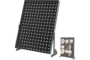 ODOXIA Peg board | Stecktafel Display Ständer als Verkaufsständer, Stecktafel Wand Organizer, Lochplatte Büro, Schmuck Verkaufsständer usw. | Pegboard Set mit Pegboard Zubehör Haken schwarz, Steckwand