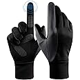 Winter Thermal Gloves for Men Women: Touch Screen Windproof Water Resistant Anti Slip Warm Gifts for Bike Cycling Running Driving Hiking Riding Dog Walking