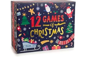 Gutter Games 12 Games of Xmas - 12 Hilarious & Festive Xmas Games, Perfect Xmas Stocking Fillers, Xmas Family GamesKids & Adults, Adult Party Gamesa Fun & Festive Xmas Party, White (XMS-001)