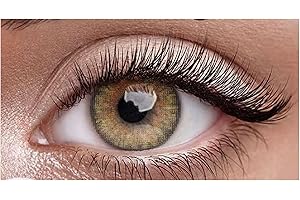 FreshTone Lentilles De Contact De Couleur Pure Hazel 3T Kit De Rangement Couleur Aléatoire Boitier Pince et applicateur Offert 12 Mois sans correction