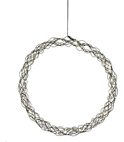 LED-Lichterkranz „Curly“ – 45 Cm Durchmesser, 50 Warmweiße LEDs, Aus Metall & Kunststoff – Deko Für Fenster & Wohnraum