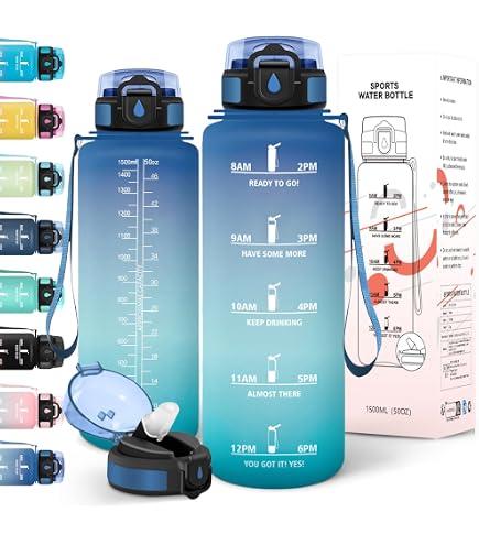 Gourde Super Sparrow 1,5 L – Tritan Sans BPA – Débit Rapide, Couvercle Anti-fuite – Sport, Salle, Extérieur – Design Ergonomique