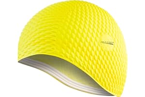 ‎AQUA SPEED Aqua Speed Badekappe | Damen | Bademütze Aqua Fitness | auch für Lange Haare | Latex Bombastic & Tic TOC