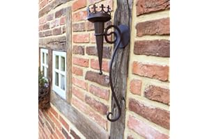 Antikas, torcia bella medievale, torcia da muro, lampada da parete portacandele