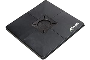 RIBIMEX Ribiland PRA/UB.1405/B Solar-Duschboden für den Außenbereich, schwarz.