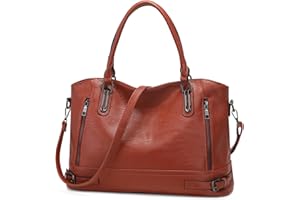 VINBAGGE Sac à main bandouliere en Cuir PU pour Femme Messenger Hobo Sac Fourre Tout Grande capacité pour le Travail Shopping Party Voyage