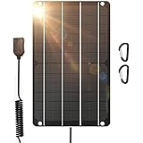 FlexSolar Pannello Solare USB 5V 6W Mini Caricabatteria Solare Portatile per Cellulare Power Bank Telecamera Esterna, Pannell