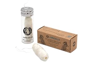 Chinchilla Vegan Filo Interdentale Compostabile - Alternativa Senza Plastica Ed Ecologica Per La Cura Dentale – 30m Di Filo Interdentale Naturale Al Sapore Di In Confezione Ricaricabile, White, Menta