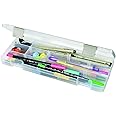 ArtBin 3900AB Solutions Extra Long Box, Art & Craft Organizer with Removable Dividers, [1] Plastic Storage Case, Clear, 12.4" x 4.9"