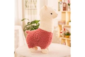 Zinsale Linda Alpaca Juguete Suave Muñeca de Oveja Almohada de Peluche de Felpa Peluches (Rosa, 28cm)