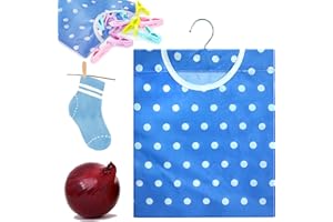 QEEQPF Peg Bag, Storage Bag, Quick-Drying, 304 Stainless Steel Bracket, 360°Rotating, Portable, Washable, Practical, Space Saving, Hangable, Clothespin, Socks, Underwear, for Bedroom, Bathroom, Kitchen