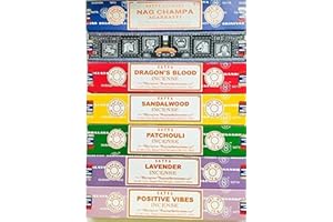 Satya Nag Champa Incense Gift Set, Super Hit, Dragon's Blood, Sandalwood, Patchouli, Lavender, Positive Vibes, 15 g , lot 7