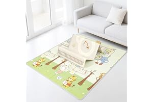 Hibtn Baby Play Mat for Floor, Waterproof and Soft Padded Play Matt for Crawling, Toddlers Double-Sided Mat