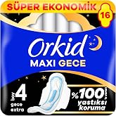 Orkid Maxi Secure Gece Hijyenik Pedleri (Boy 4) 16 Adet Hijyenik Ped