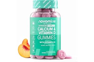 Kalciumgummies, 400 mg, Vitamin D Och K2 MK-7, 60 St, Veganska, Novomins