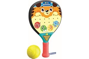 Baby Clementoni 17591 - Padel para bebé con Pelota, Pelota de Goma Suave y Centro de Actividad electrónica para Habilidades motoras y destreza, para niños de 1 a 4 años