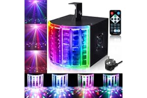 ‎LUNSY LED PAR Licht Lunsy 3 Modus DJ lights LED Stroboskop Licht DMX Controller Lichteffekte Partybeleuchtung Strahler Blitzer Bühnenbeleuchtung mit Fernbedienung für Party Bar Geburtstag