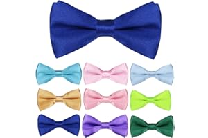 Jungen Fliege Probuk 10 * 5cm Polyester Klassische Verstellbare Schleife in unifarben mit Hakenverschluß Kinder Querbinder für Hochzeitsfeier/Campus Performance/Geburtstagsbankett/LäSsige