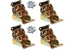 FANGEHONG 4 Pezzi Cerniera Pieghevole Autobloccante a 90 Gradi, Supporto Pieghevole per Gambe da Tavolo, Staffe Pieghevoli con Viti per Gambe, Hardware Staffe per Gambe e Supporto Angolare (A)