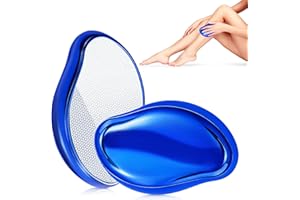 YZHMSZKJ Gomme Dépilatoire, Gomme Depilatoire Réutilisable, Pierre Epilatoire Magique Exfoliant Indolore, Gomme Dépilatoire Gleemie Portable pour Bras Arrière, Jambes, Femmes et Hommes (Bleu Foncé Brillant)