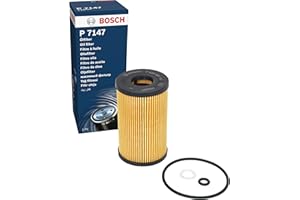 Bosch P7147 Car Oil Filter - Separates Soot and Metal Particles from Engine Oil - Provides Reliable Engine Lubrication