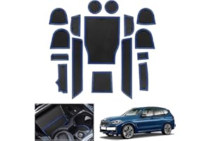 GAFAT Compatible with BMW X3 G01 / X4 G02 / iX3 2019-2023 2024 Non-Slip Mats, X3 iX3 X4 Rubber Mats Non-Slip Centre Console Mats, Door Seam Mats, X3 G01 Accessories (Blue)