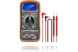 CREACLOUD Multímetro Digital Profesional, Polimetro Digital con Pantalla Retroiluminada, Voltimetro Portátil y Resistente, Multifunción para Hogar y Taller, Manual en Español